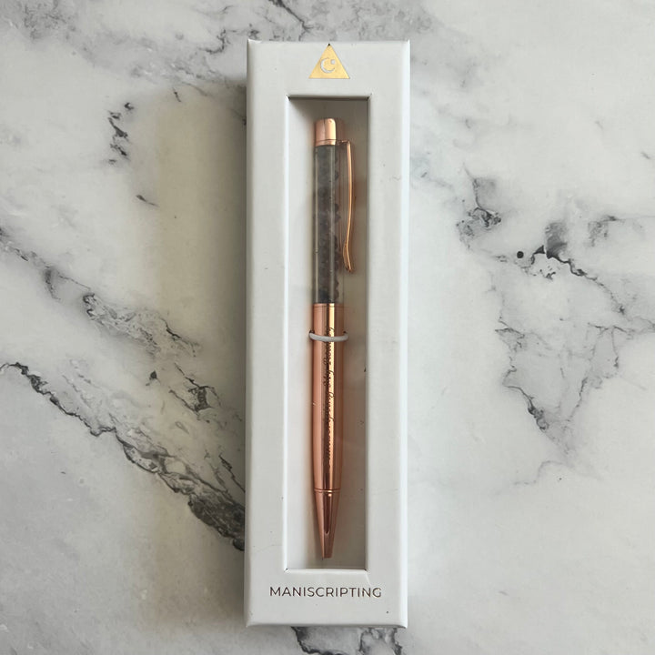 Rose Gold Amethyst Crystal Pen