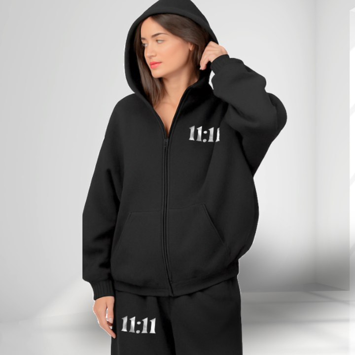 11:11 Angel Number Black + Silver Zipper Set (Pre-Order Sale)