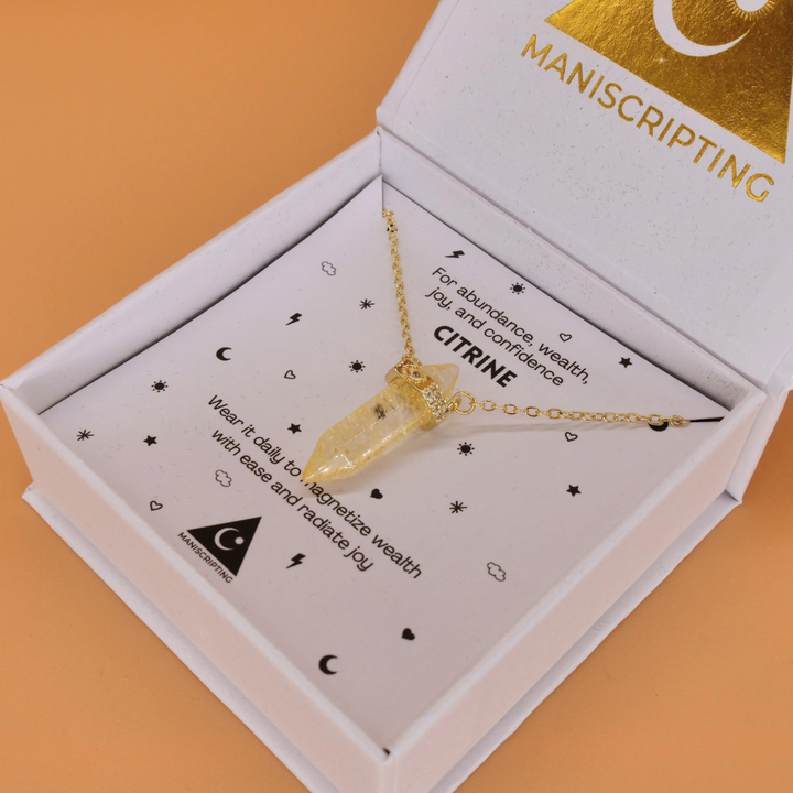 💰 Citrine Abundance Pendant on Gold Necklace