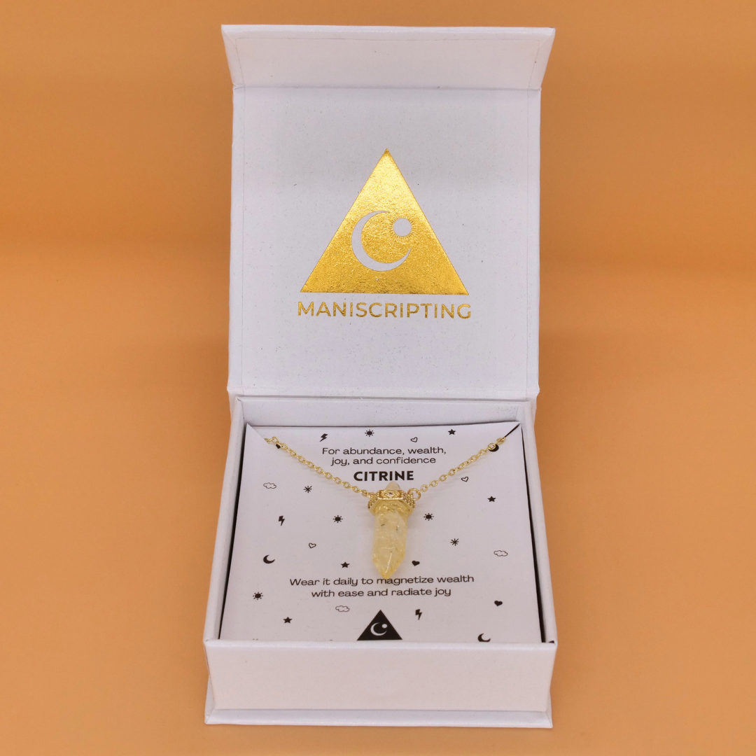 💰 Citrine Abundance Pendant on Gold Necklace