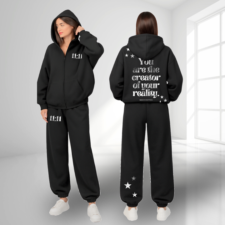 11:11 Angel Number Black + Silver Zipper Set (Pre-Order Sale)