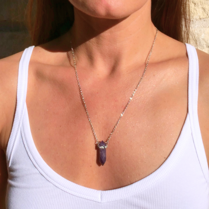 🔮 The Higher Self Crystal Necklace - silver
