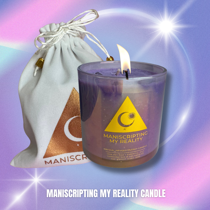 Maniscripting My Reality Crystal Infused Energy Candle
