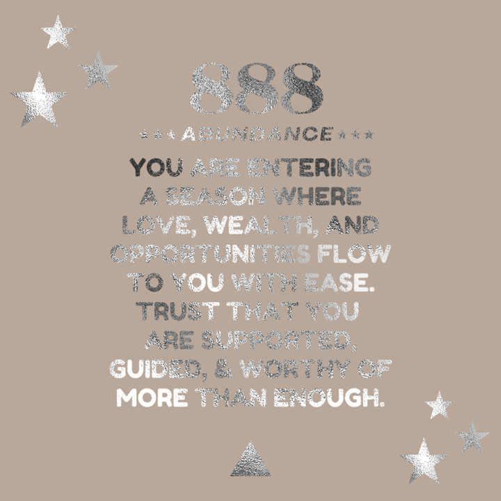 888 Abundance Angel Number Beige + Silver Set (Pre-Order Sale)