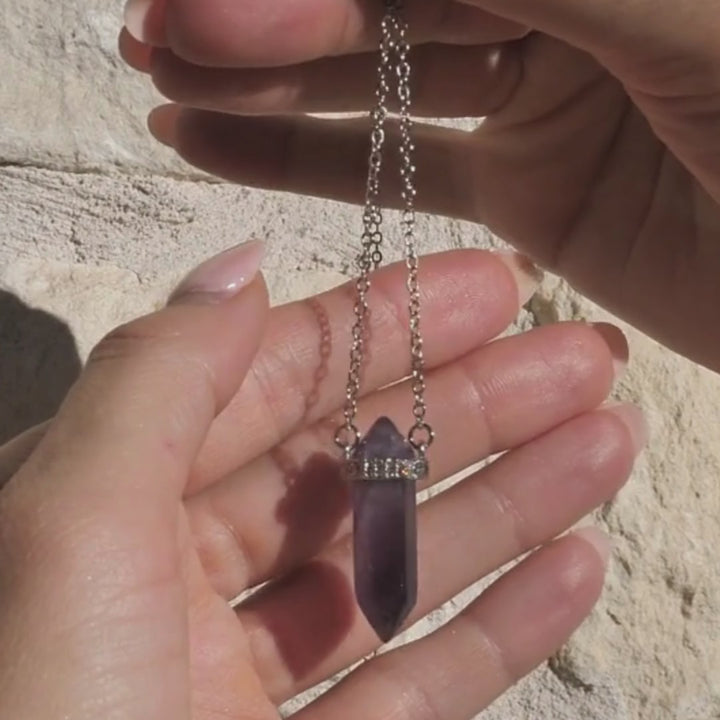 🔮 The Higher Self Crystal Necklace - silver
