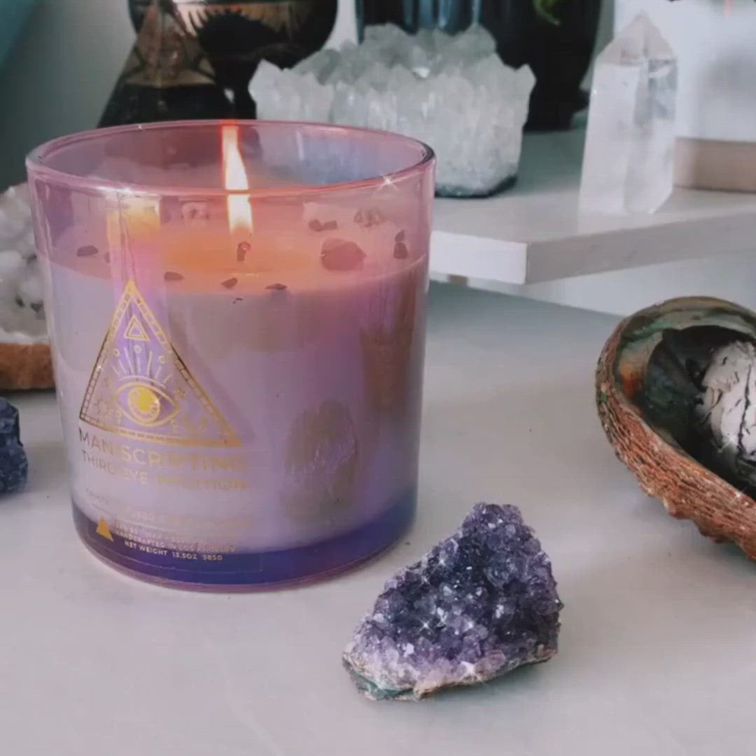 Maniscripting My Reality Crystal Infused Energy Candle