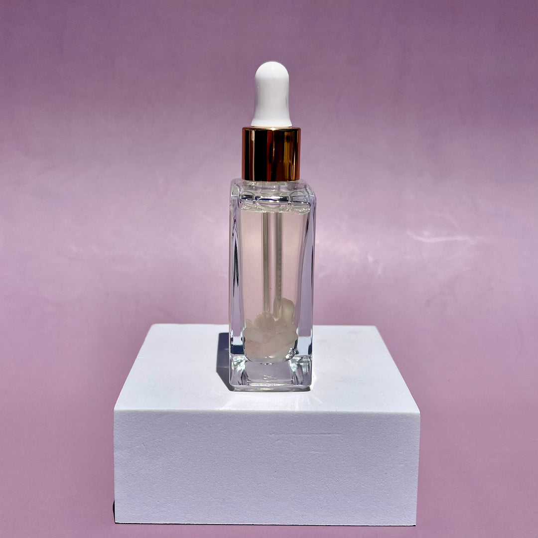 Goddess Glow Rose Oil with Rose Quartz Crystals