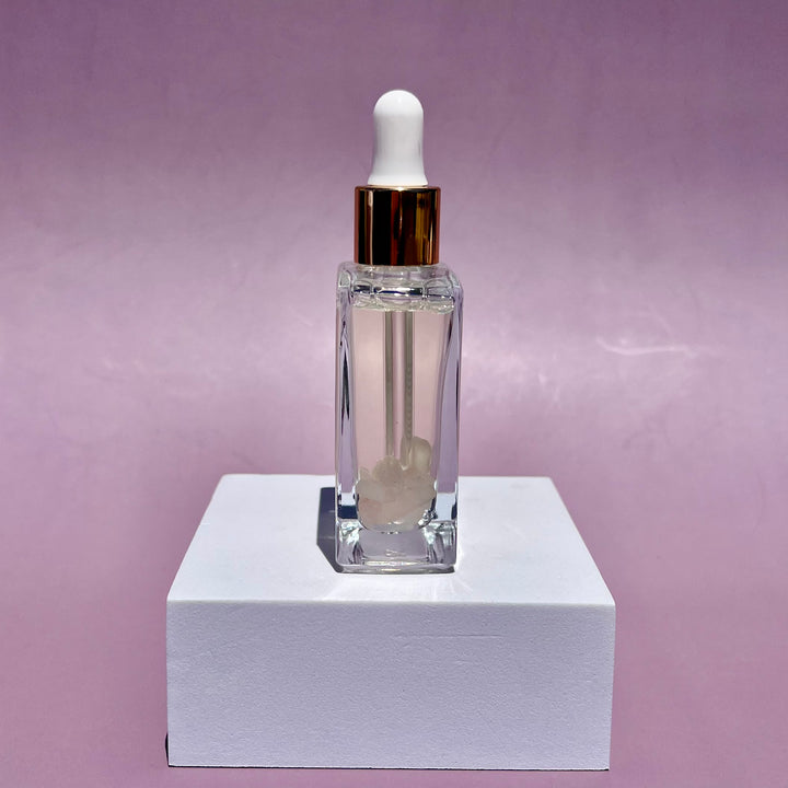 Goddess Glow Rose Oil with Rose Quartz Crystals