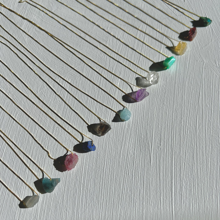Crystal Birthstone 14k Gold Necklaces